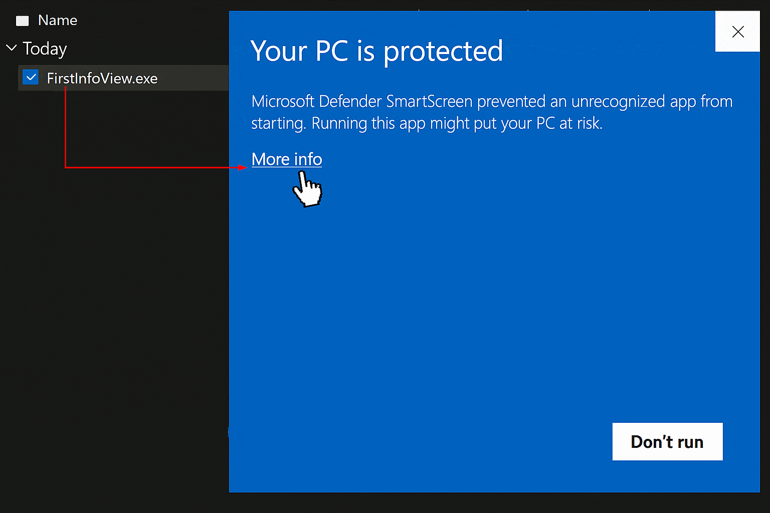 SmartScreen instructions